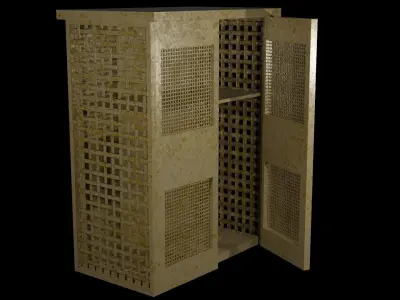 Military Locker - PBR Game Ready-  Low-poly 3D model Low-poly 3D model