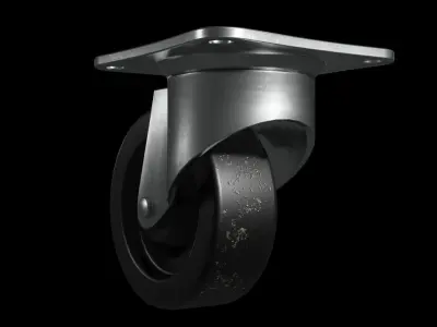 Caster Wheel Low-poly 3D model