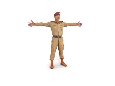 Bahraini Major Formal Desert Uniform Low-poly 3D model