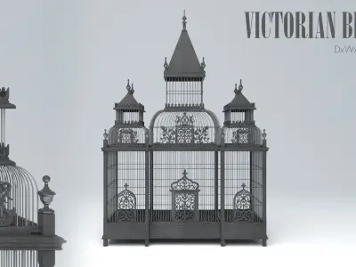 VICTORIAN BIRD CAGE 3D model