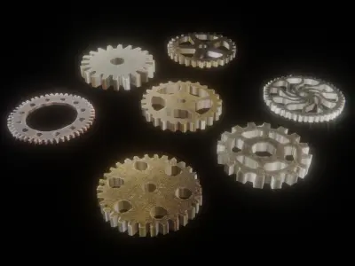 Gears group of Free 3D model