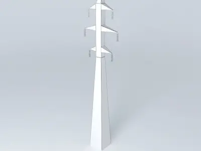 Transmission line tower 2322 Chiekurkalns Riga Latvia Free 3D model
