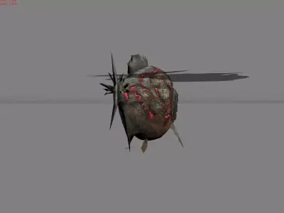 Piranhas Monster Fish Animal Low-poly 3D model