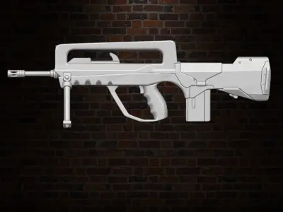 Famas Collection v2 3D printables for action figures 3D print model