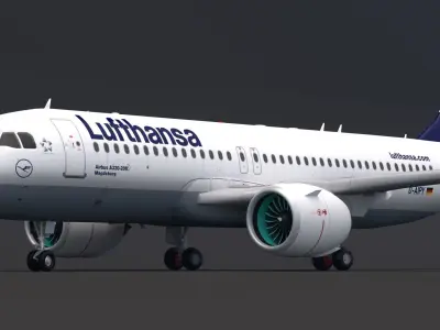 Lufthansa A320 3D model