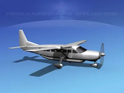 Cessna C208 Caravan LP SS Low-poly 3D model