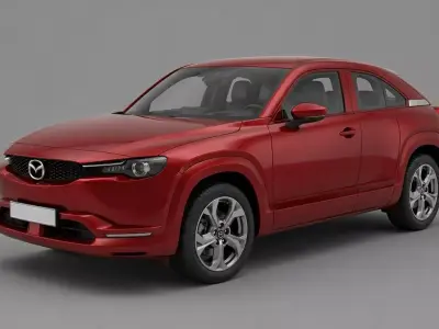 Modern Red Compact SUV 3D model