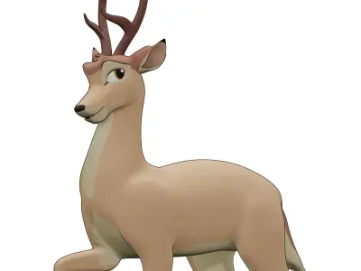Geno the Deer Low-poly 3D model