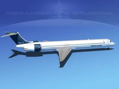 McDonnell Douglas MD80 Blue1 3D model