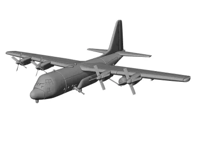 Lockheed AC-130 Spectre 3D print model