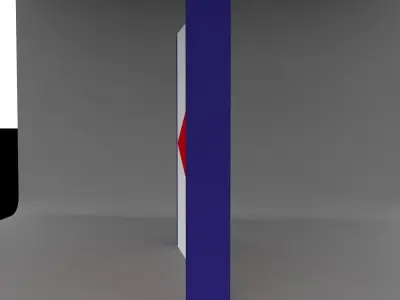 Banner Wall Display Low-poly 3D model