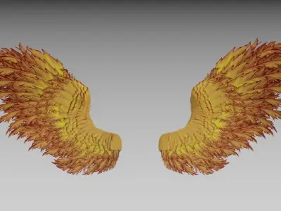 Phoenix wings - Alas Fenix 3D Low-poly 3D model
