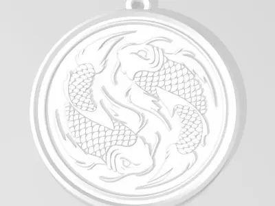 HM Fish Keychain 3D print model