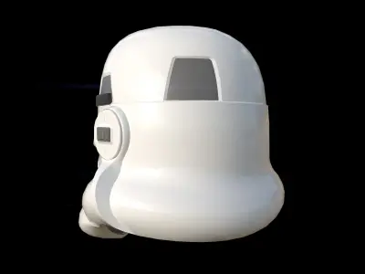 Stormtrooper helmet Low-poly 3D model