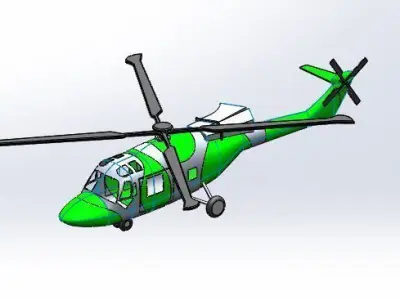 Agusta Westland Lynx helicopter 3D model