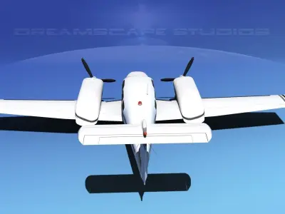 Piper PA-44-180T Turbo Seminole V12 3D model