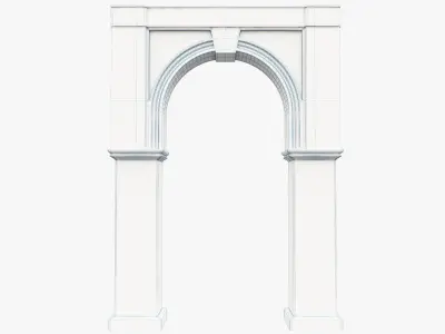 Column stone arch Low-poly 3D model