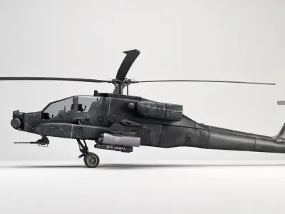 AH-64 Apache Helicopter 3D model
