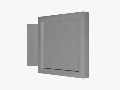 Basic Hanging Wall Sign - Geometry Only No Textures No Materials 3D model