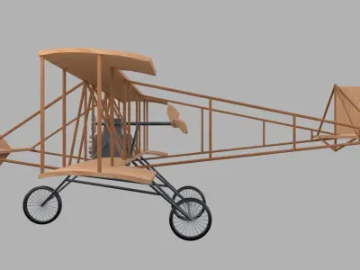 Old Plane Free low-poly 3D model