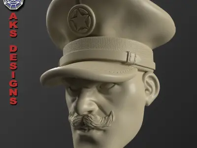 Wall home decor Army captain v152 3D print model