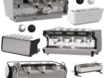 Coffee Makers Set 4 Commercial 3D model