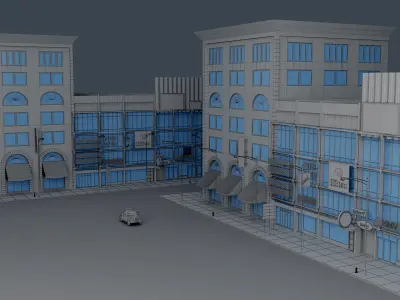 3d commercial building 3D model