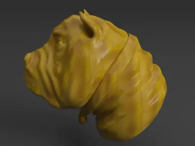 Bull Dog print Free 3D print model
