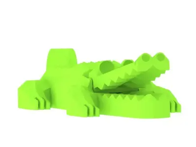 Crocodile pendant 3D print model