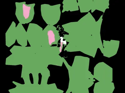 Cute bunny lowpoly 3d  model Low-poly 3D model