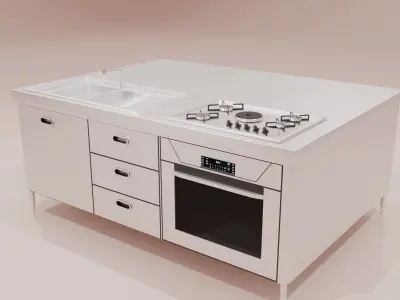 commercial kitchen cabinet 3D model