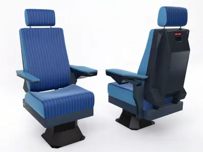 Pilot Seat Low-poly 3D model