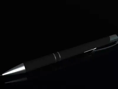 Chrome Pen 3D model
