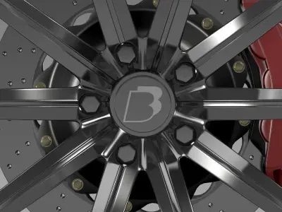 BB Audi R8 wheel 3D model