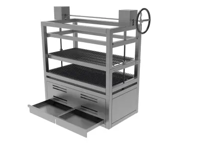 BBQ WITH ELEVATION SYSTEM  3D model