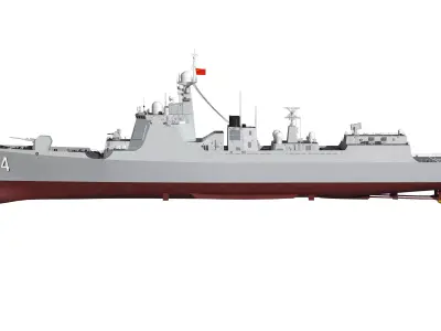 Type 052D guided-missile destroyer 164 Guilin Chinese Navy 3D model