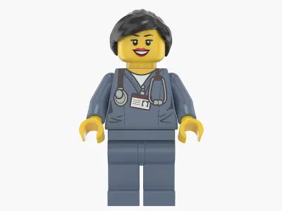 Lego Woman Doctor 3D model