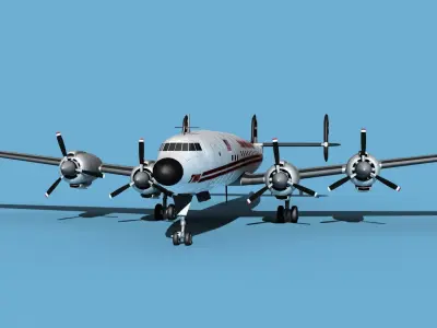Lockheed L1649 Star Liner Trans World Airways 3D model