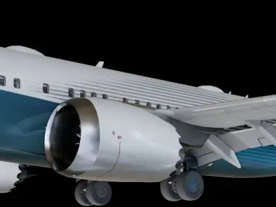 Boeing 737 MAX Low-poly 3D model