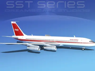 Boeing 707-320 SS Trans World Airways 2 3D model