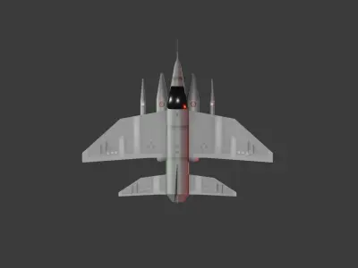 LOWPOLY WAR PLANE Low-poly 3D model