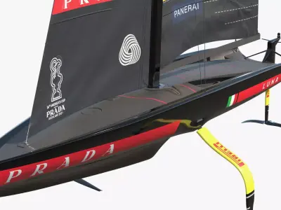 Prada Cup AC75 Sailboat Luna Rossa 3D model