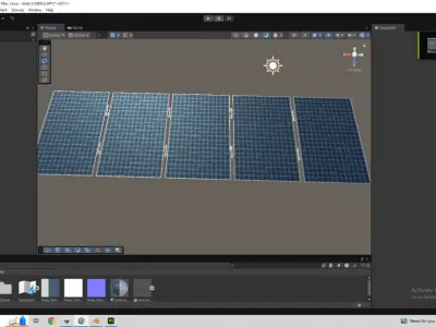 Solar Panel for space Low-poly 3D model