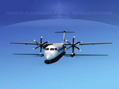 Dehaviland DHC-8 400 Gulf Coast 3D model