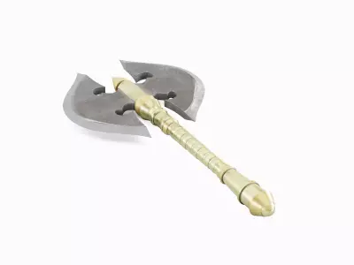 Stylized War Axe 04 Low-poly 3D model