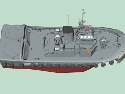 Japan Maritime Self-Defense Force Type58 Tugboat Free 3D model