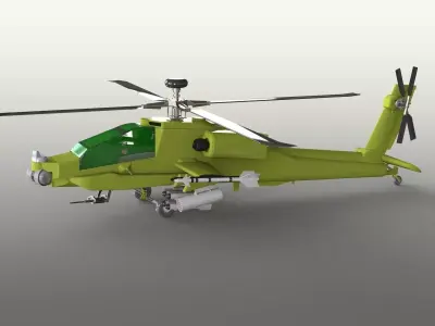 Apache afghanistan military helicopter - afghanistan military... 3D model