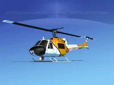 Bell 204 Gulf Coast Oil 3D model
