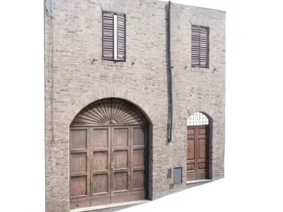 3D Scanned Italian Facade 002 Low-poly 3D model