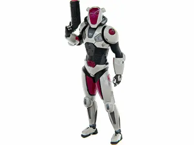 CYBER SOLDIER R-500  Rigged for Unreal Engine - Unity - MIXAMO  3D model